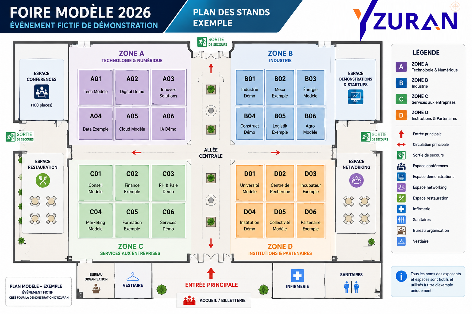 Plan de FOIRE MODÈLE 2026